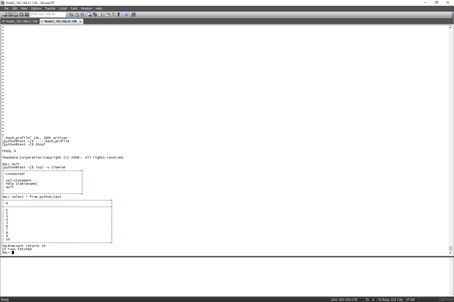 그림1. isql 연결 테스트