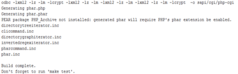 정상적으로 make 완료 시 출력회면