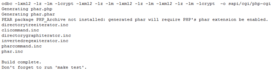 make install 까지 모든 작업이 정상적으로 완료 시 출력회면