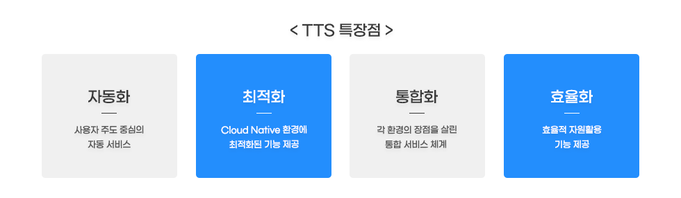클라우드 환경 최적화 DBMS, 티베로(Tibero on CSPs) 4 티베로 TTS 특장점 티베로 TTS 특장점